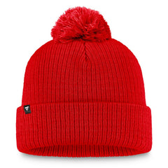 Calgary Flames Fanatics Women's Cuffed Knit Hat with Pom - Red | US 202682321