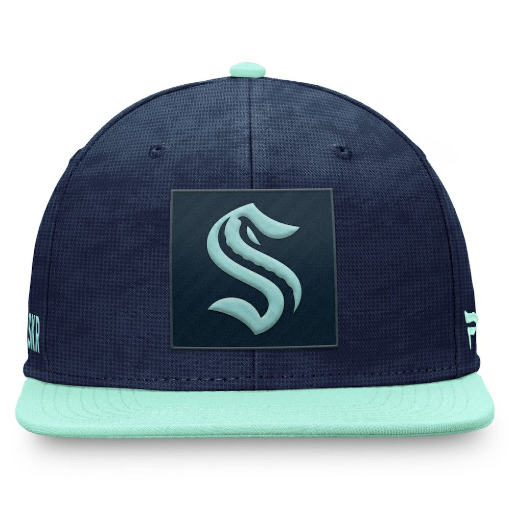 Seattle Kraken Fanatics Authentic Pro Rink Snapback Hat - Deep Sea Blue/Light Blue | US 202682652