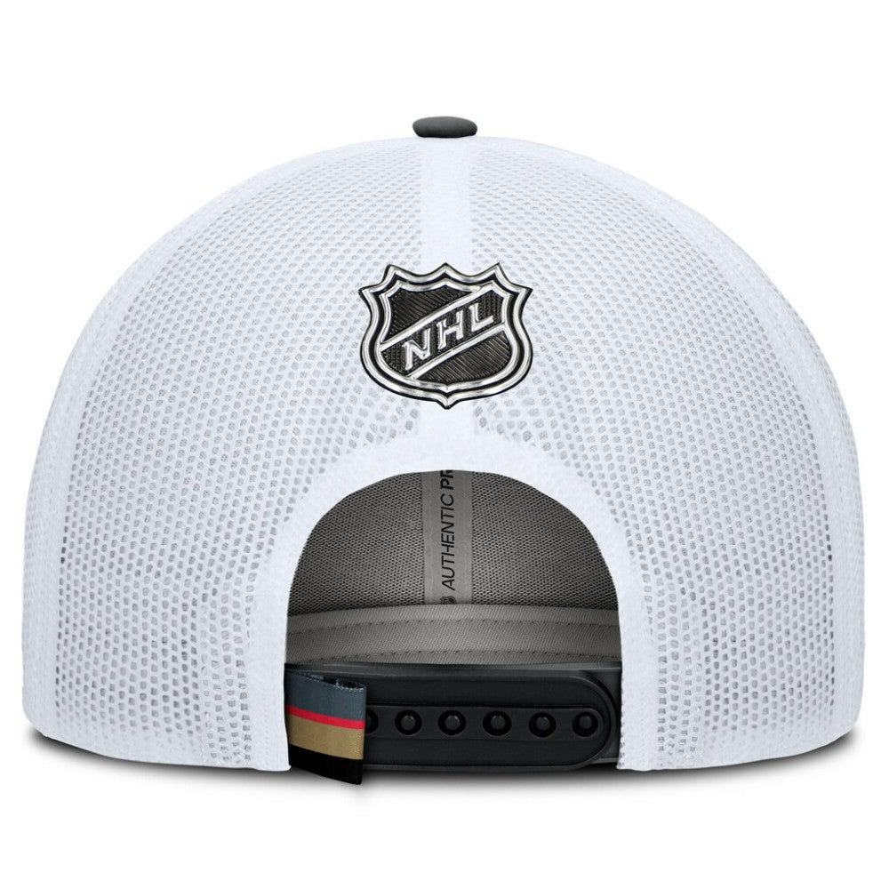 Vegas Golden Knights Fanatics Authentic Pro Rink Adjustable Trucker Hat - Black/White | US 202682666