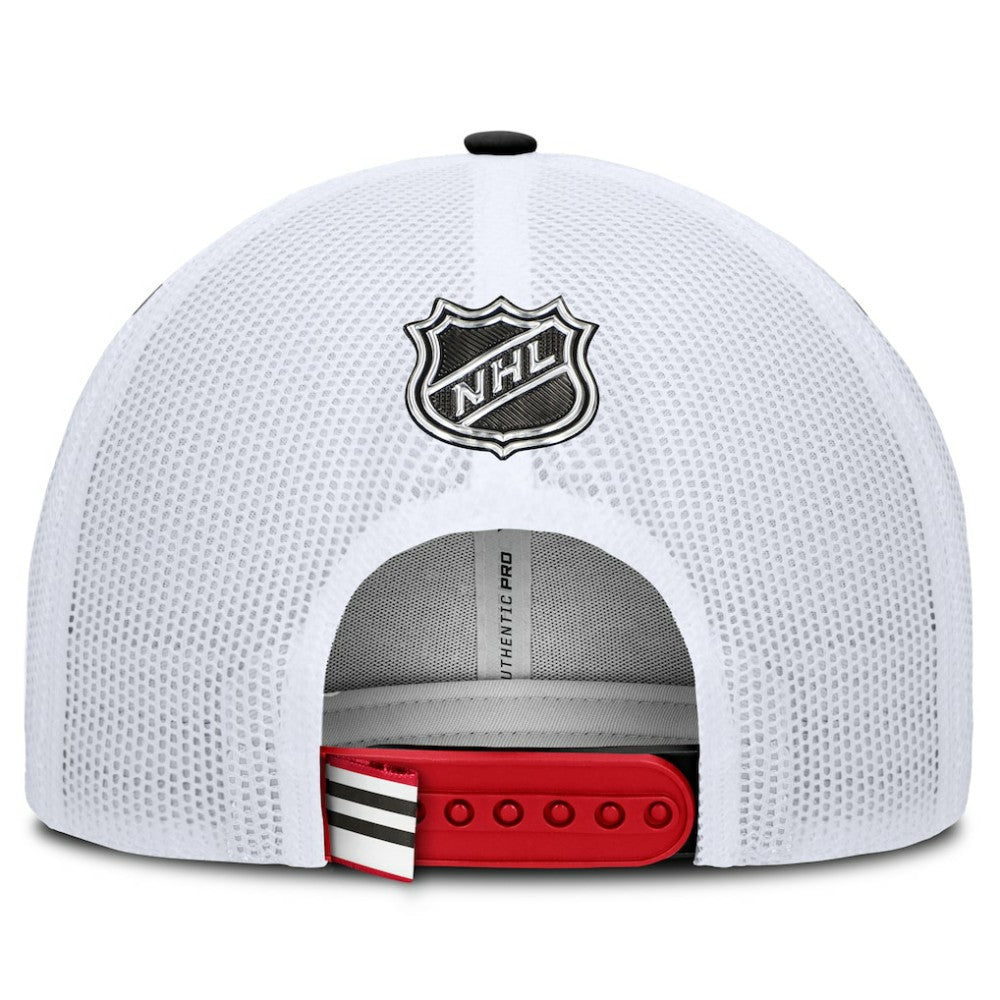 Chicago Blackhawks Fanatics Authentic Pro Rink Adjustable Trucker Hat - Red/White | US 202682669