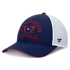 Washington Capitals Fanatics Authentic Pro Rink Adjustable Trucker Hat - Navy/White | US 202682671