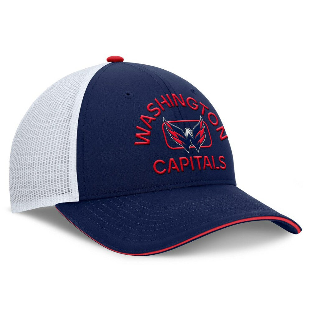 Washington Capitals Fanatics Authentic Pro Rink Adjustable Trucker Hat - Navy/White | US 202682671