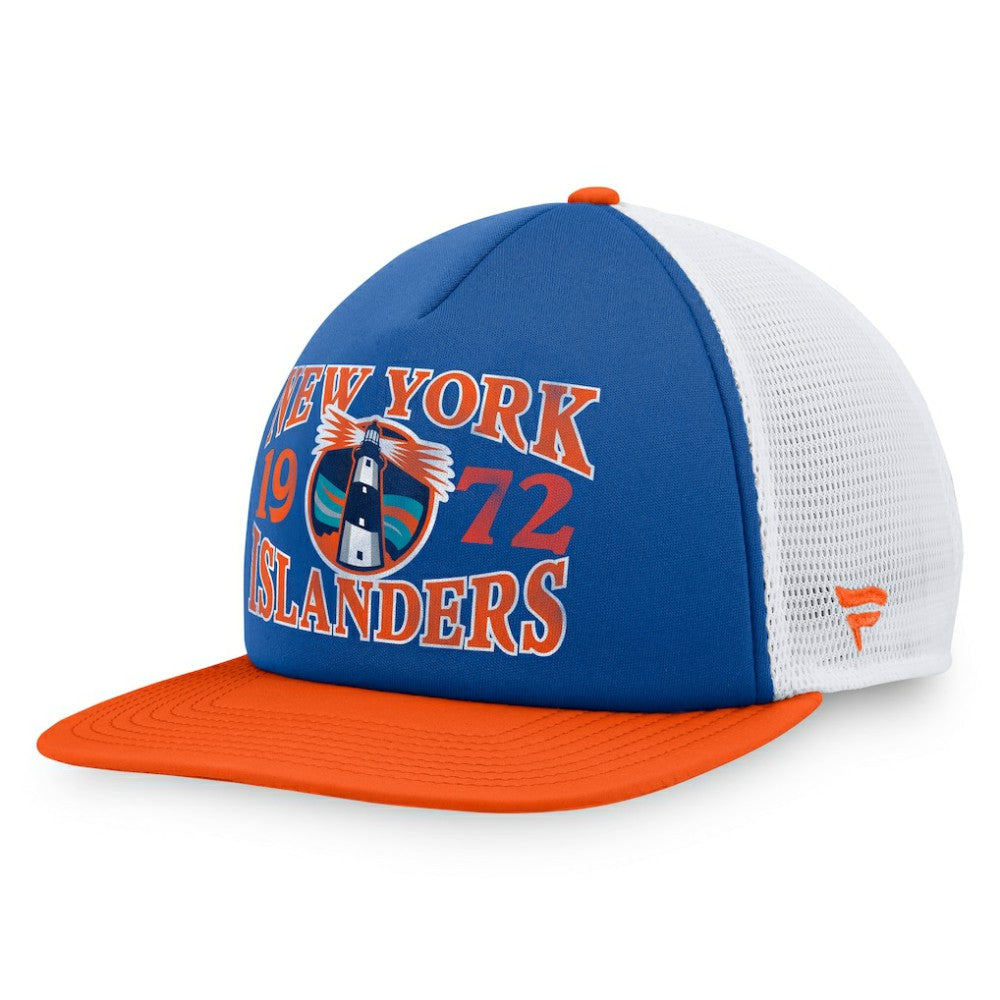 New York Islanders Fanatics Heritage Foam Front Adjustable Trucker Hat - Royal | US 202682798