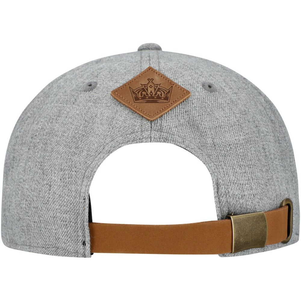 Los Angeles Kings Fanatics Elements A-Frame Leather Strapback Hat - Heather Gray | US 202682850