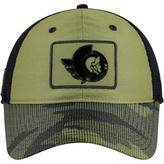 Ottawa Senators Fanatics Military Appreciation Trucker Adjustable Hat - Olive | US 202682998