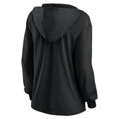 Cleveland Browns Women's Blackout Slub Hoodie V-Neck Long Sleeve T-Shirt