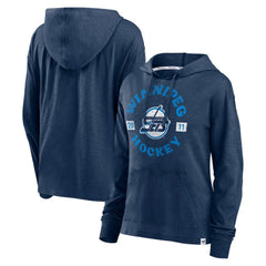 Winnipeg Jets Fanatics Women's Faded Pullover Hoodie - Heather Navy | US 202683191