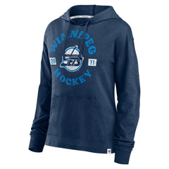 Winnipeg Jets Fanatics Women's Faded Pullover Hoodie - Heather Navy | US 202683191