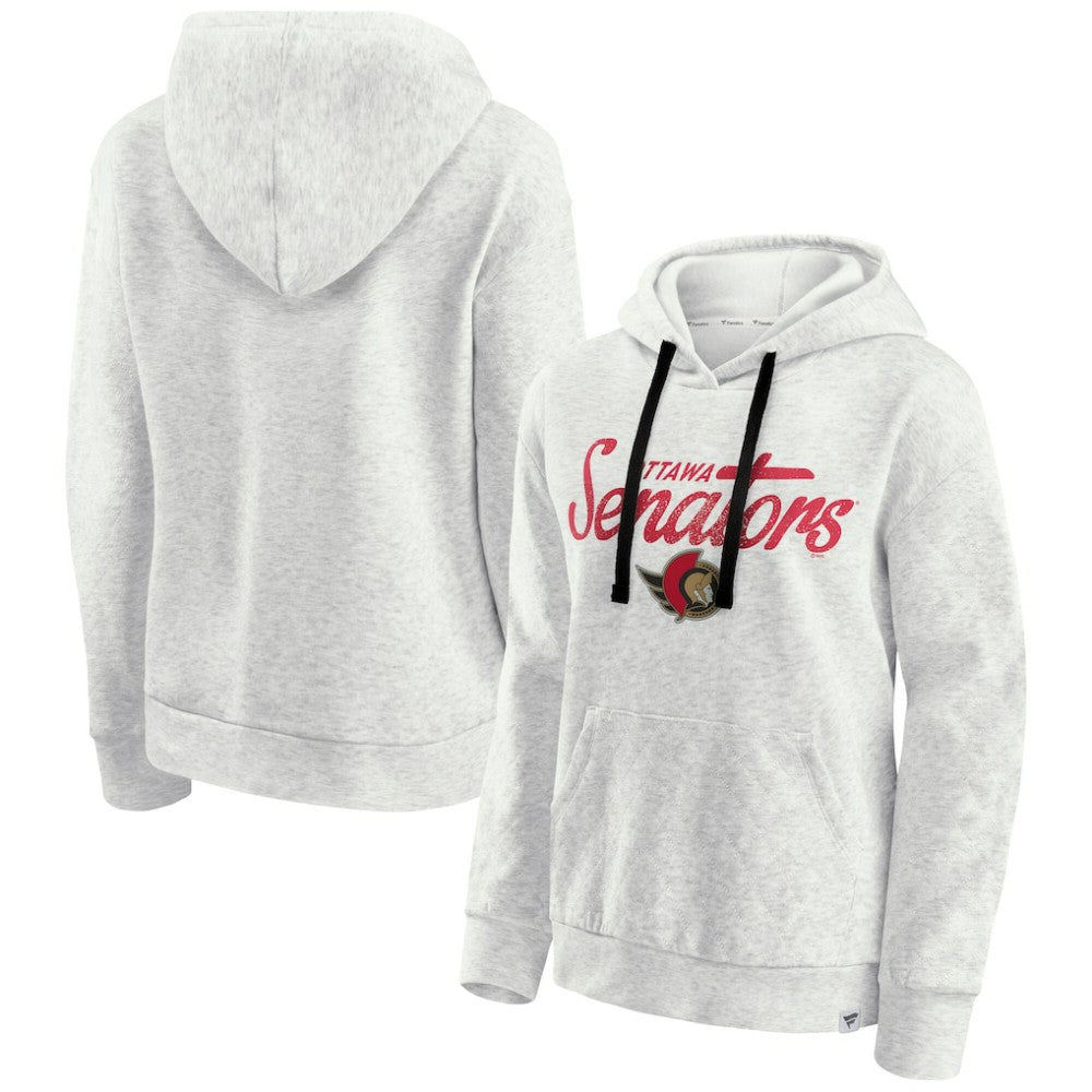 Ottawa Senators Fanatics Women's True Classics Quilted Pullover Hoodie - Oatmeal | US 202683196