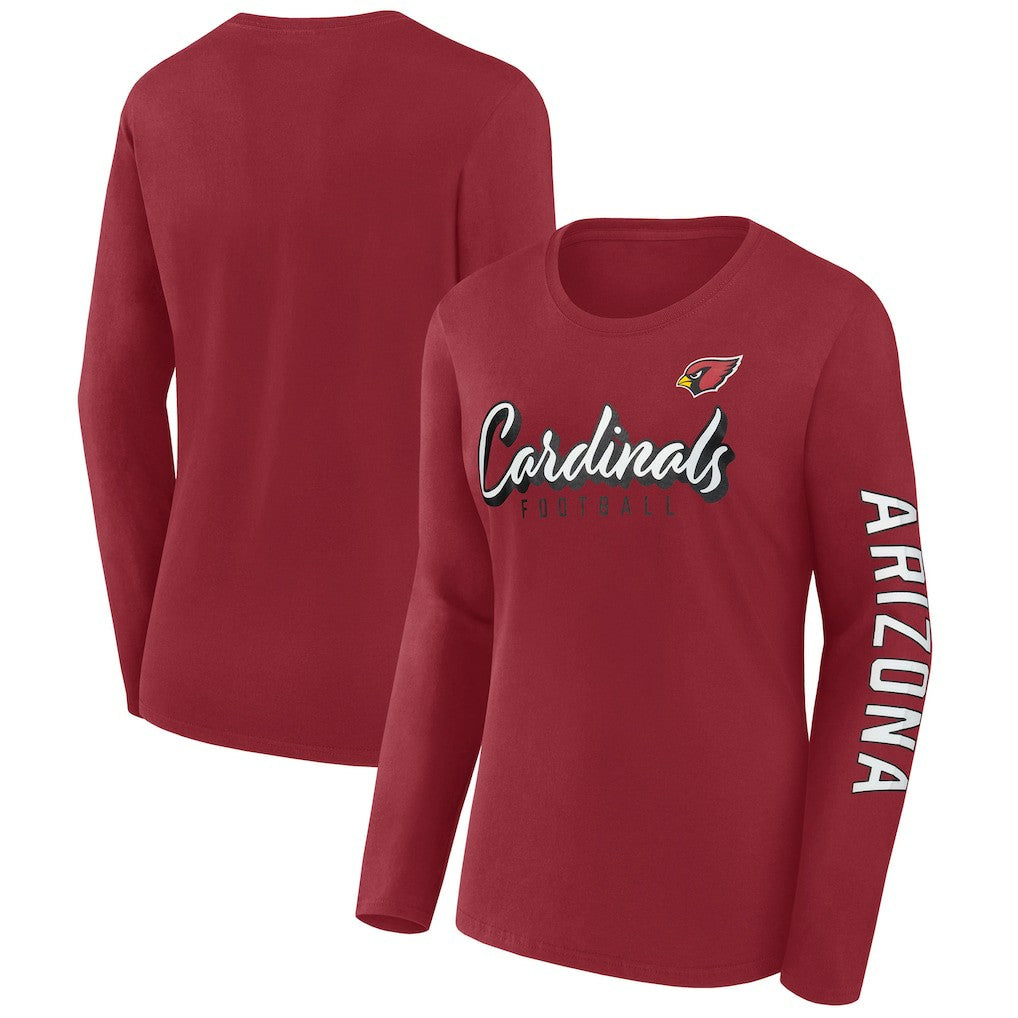 Arizona Cardinals Women's Cheerleader Long Sleeve T-Shirt - Cardinal T-shirts