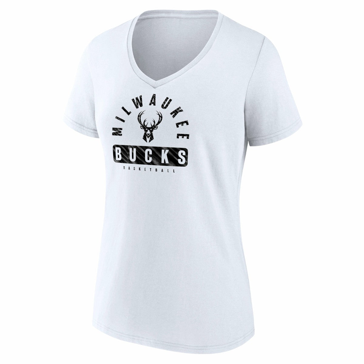 Milwaukee Bucks Women's Bench Warmer V-Neck T-Shirt White - Fanatics