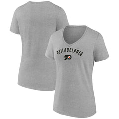 Philadelphia Flyers Fanatics Women's V-Neck T-Shirt - Gray | US 202683615