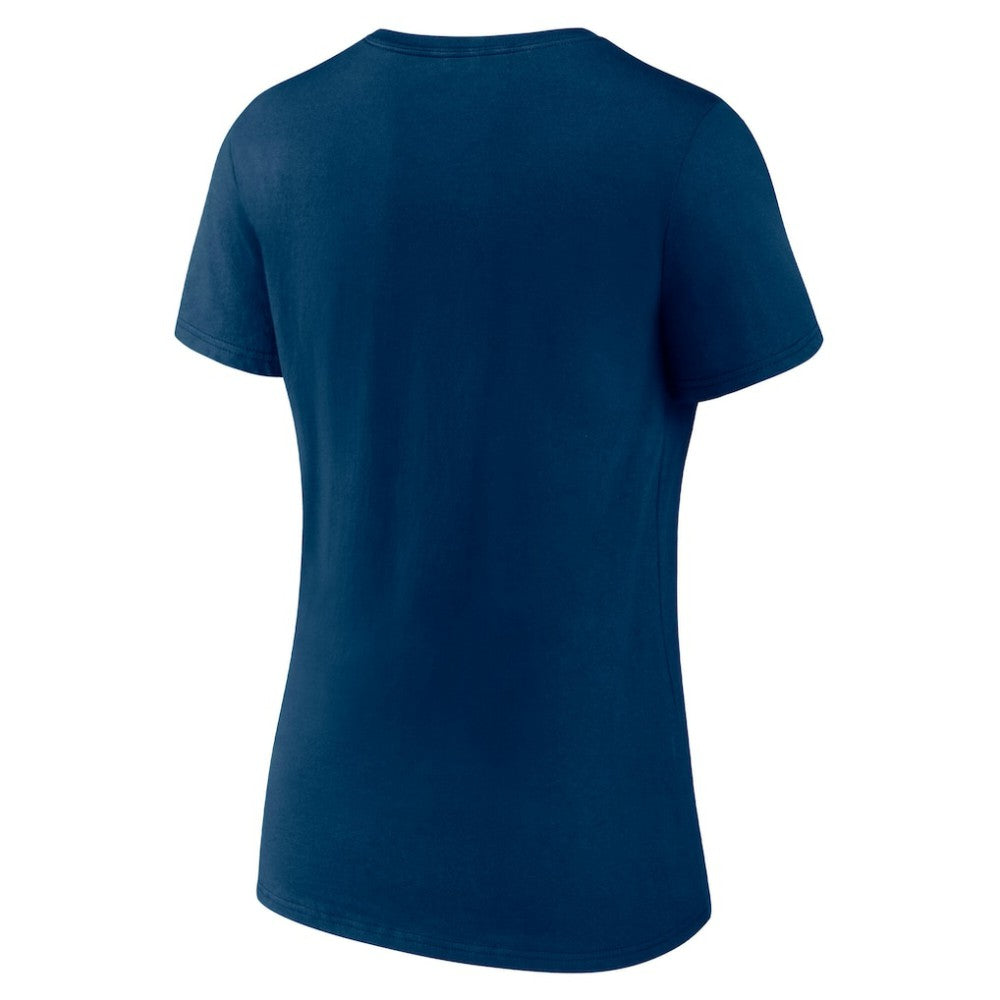 Seattle Kraken Fanatics Women's V-Neck T-Shirt - Deep Sea Blue | US 202683616