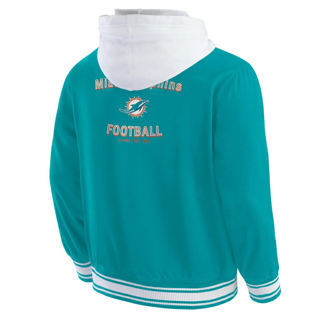 Miami Dolphins Darius Rucker Collection Full-Snap Hoodie Jacket - Aqua Hoodies