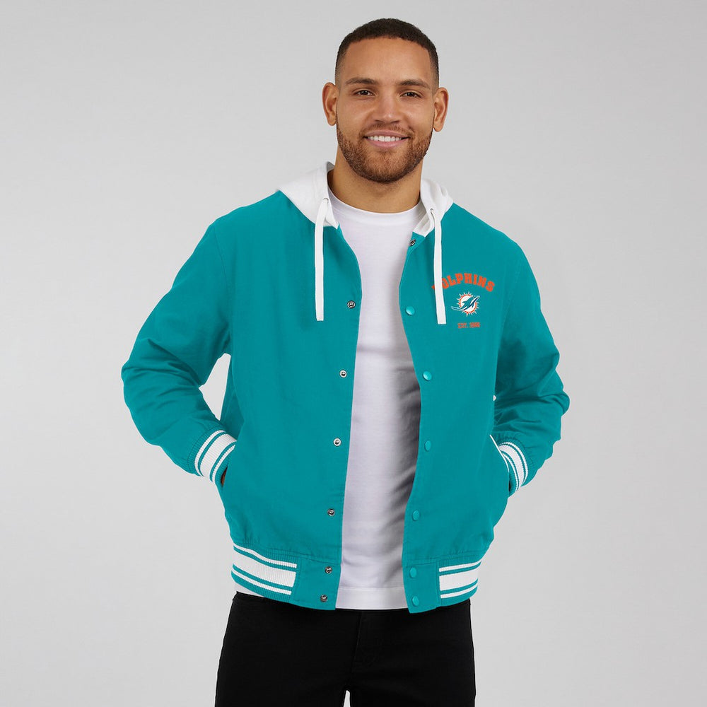Miami Dolphins Darius Rucker Collection Full-Snap Hoodie Jacket - Aqua Hoodies