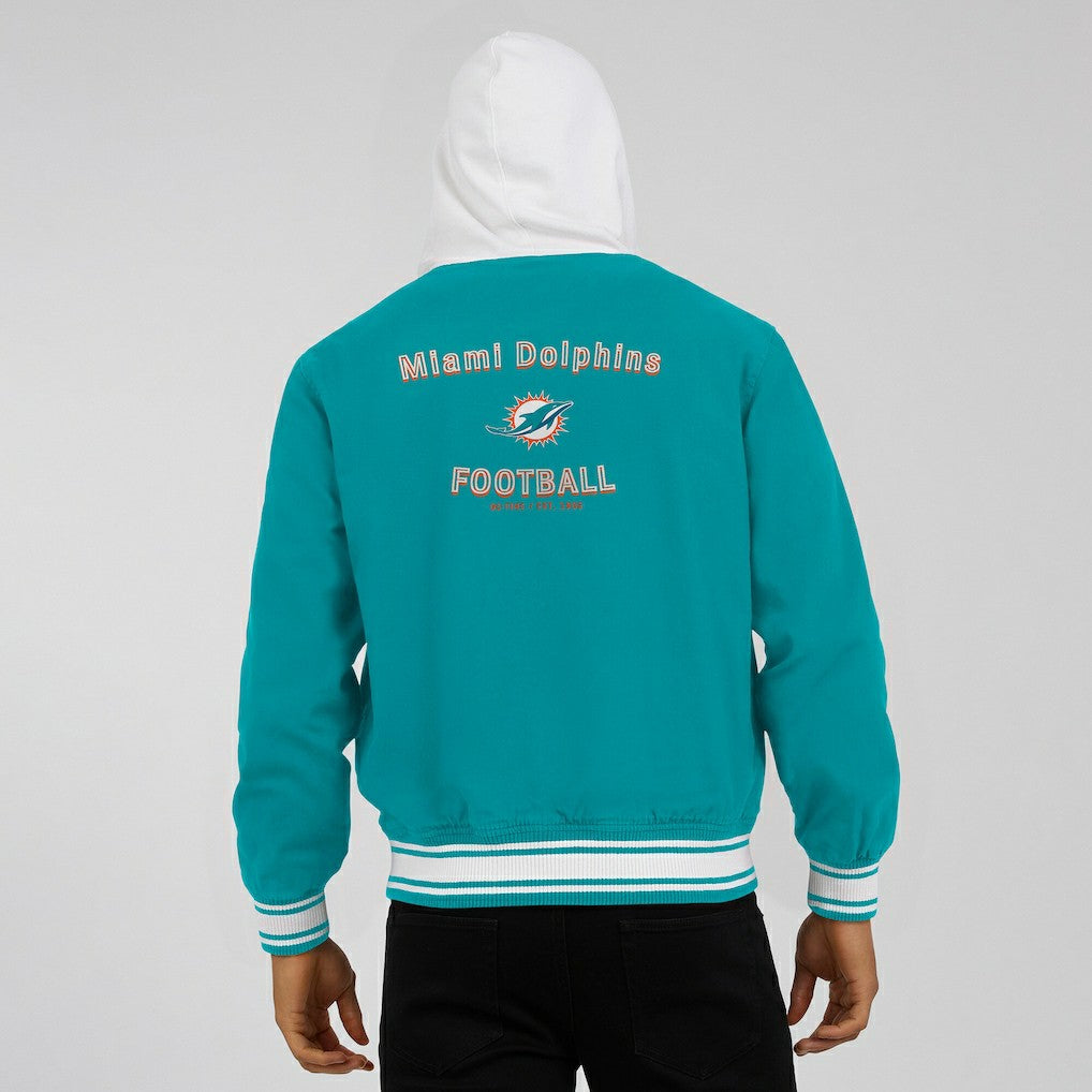 Miami Dolphins Darius Rucker Collection Full-Snap Hoodie Jacket - Aqua Hoodies