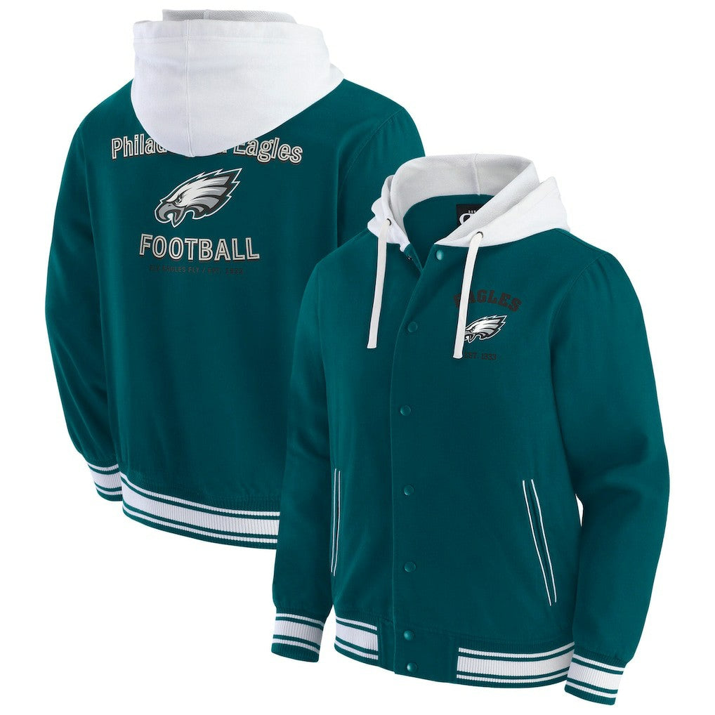 Philadelphia Eagles Darius Rucker Collection Full-Snap Hoodie Jacket - Midnight Green Hoodies