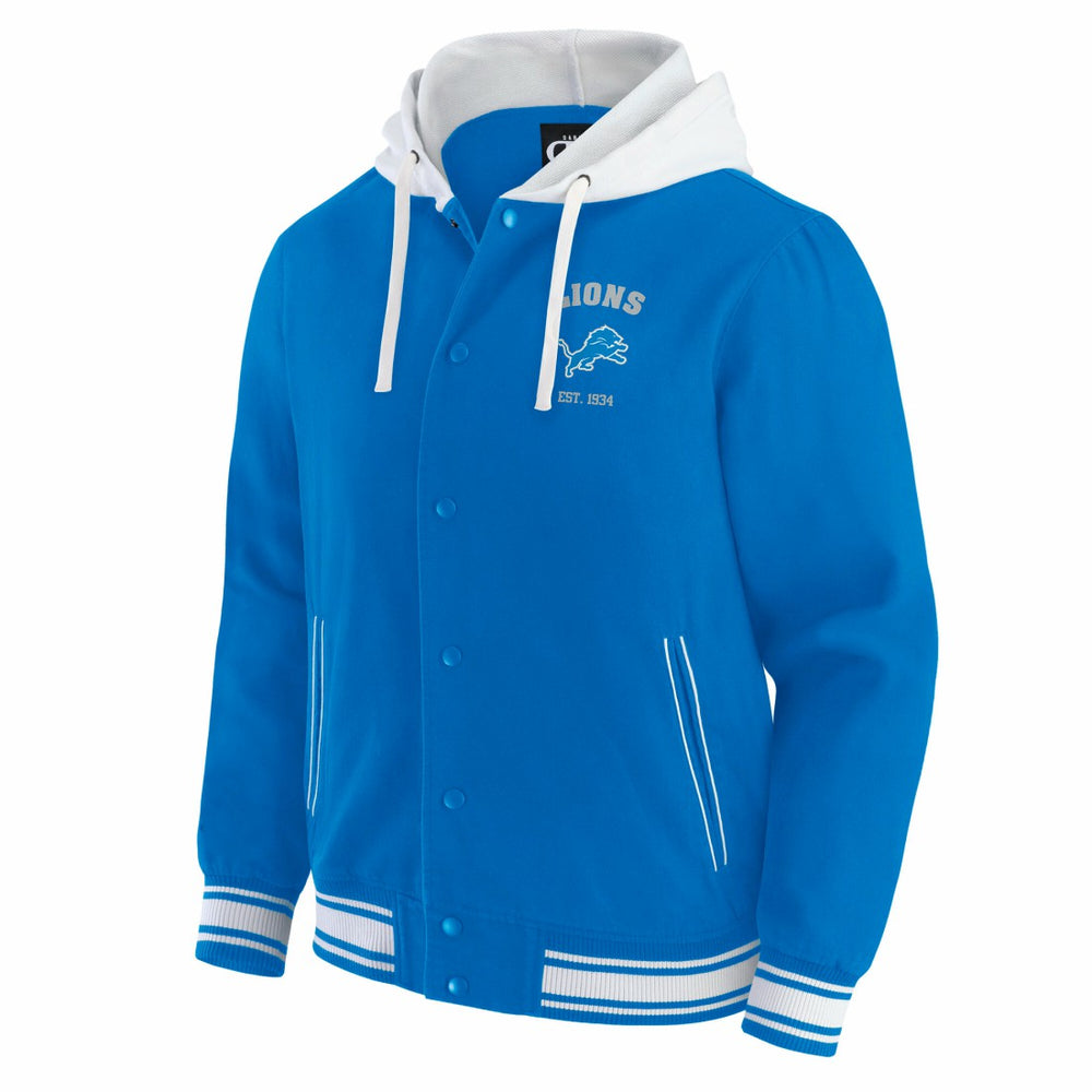Detroit Lions Darius Rucker Collection Full-Snap Hoodie Jacket - Blue Hoodies