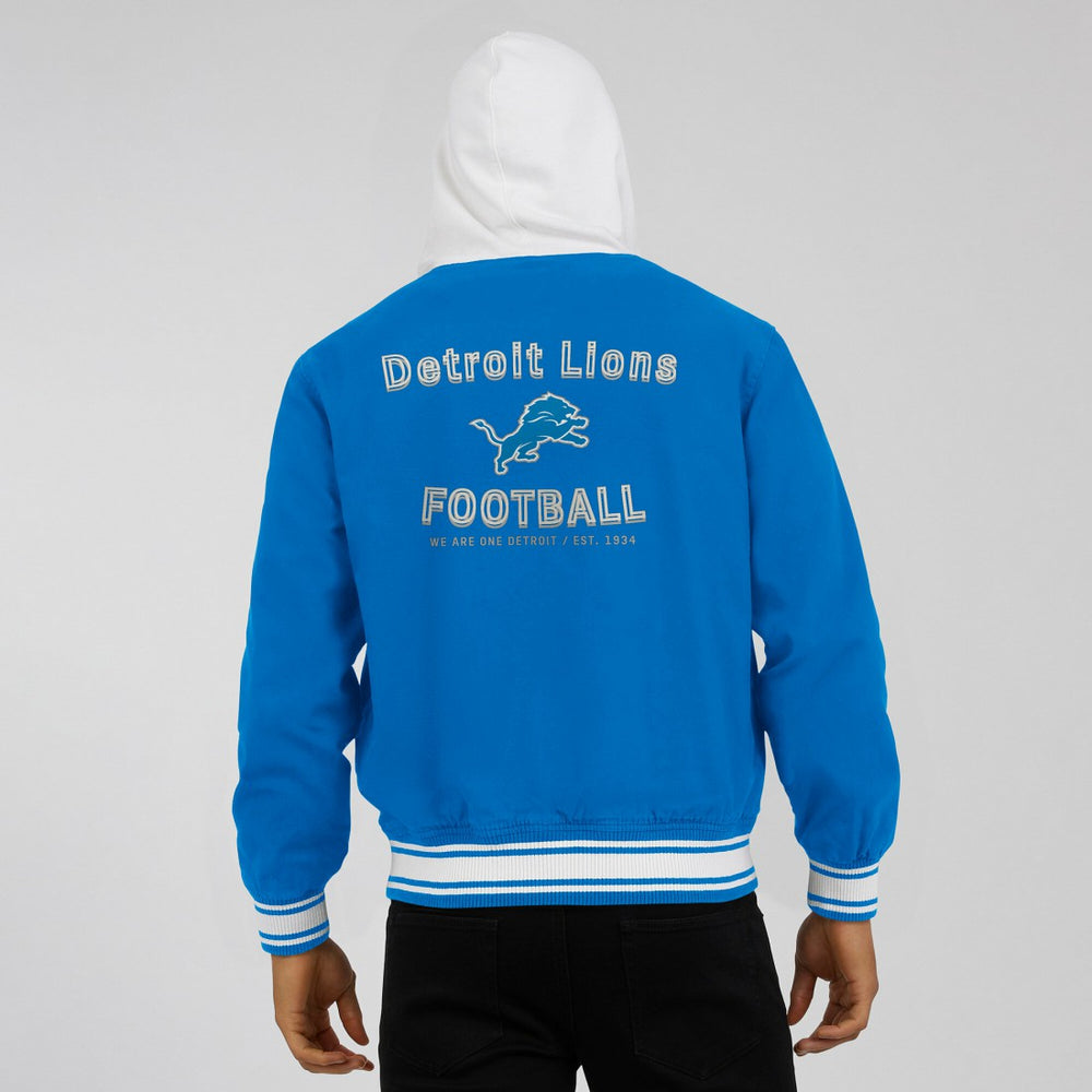 Detroit Lions Darius Rucker Collection Full-Snap Hoodie Jacket - Blue Hoodies
