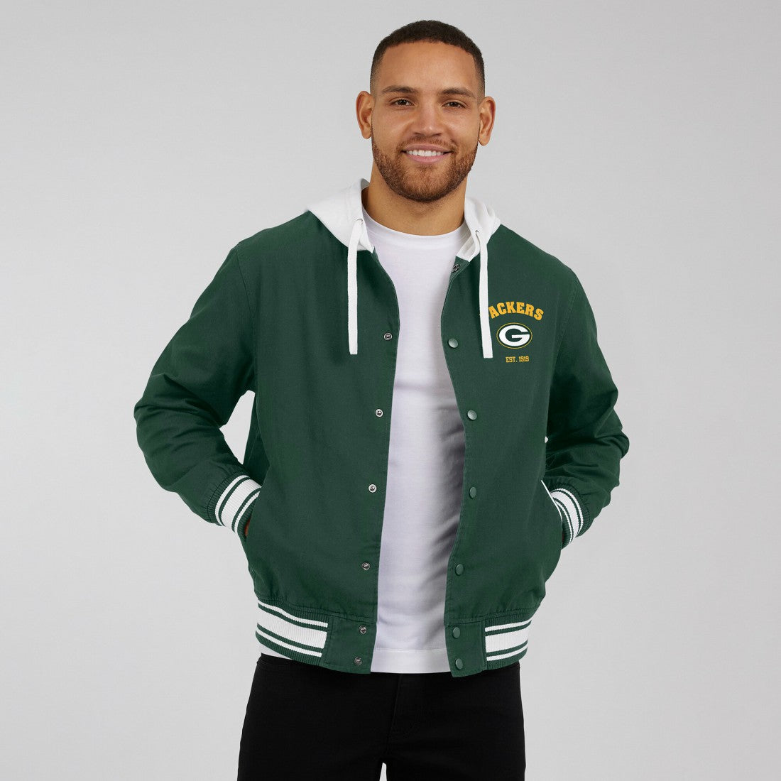 Green Bay Packers Darius Rucker Collection Full-Snap Hoodie Jacket - Green Hoodies