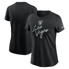 Las Vegas Raiders Women's Team City Roll T-Shirt - Black T-shirts