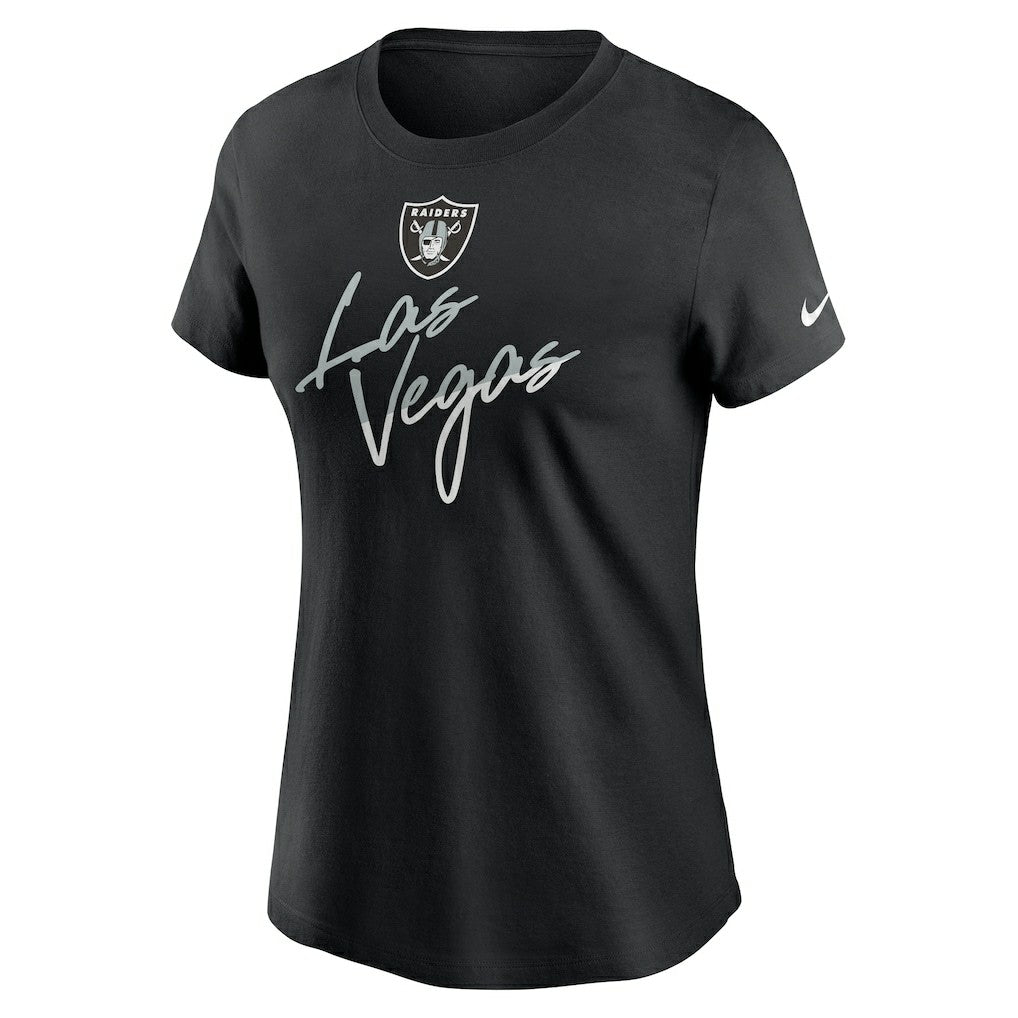 Las Vegas Raiders Women's Team City Roll T-Shirt - Black T-shirts