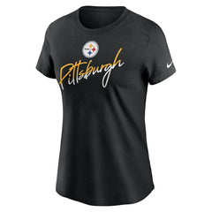 Pittsburgh Steelers Women's Team City Roll T-Shirt - Black T-shirts