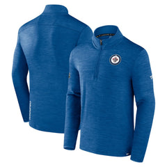 Winnipeg Jets Fanatics Authentic Pro Lightweight Quarter-Zip Pullover - Heather Blue | US 202684844