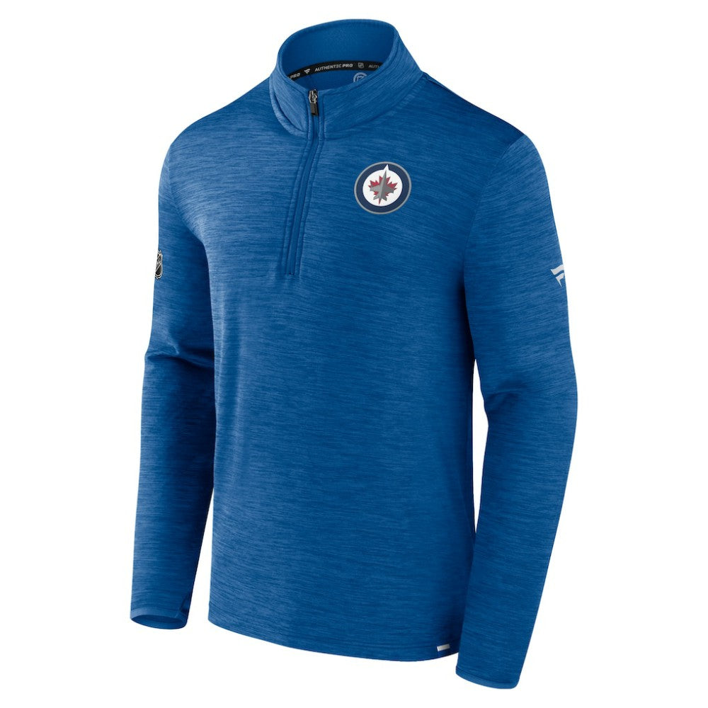 Winnipeg Jets Fanatics Authentic Pro Lightweight Quarter-Zip Pullover - Heather Blue | US 202684844