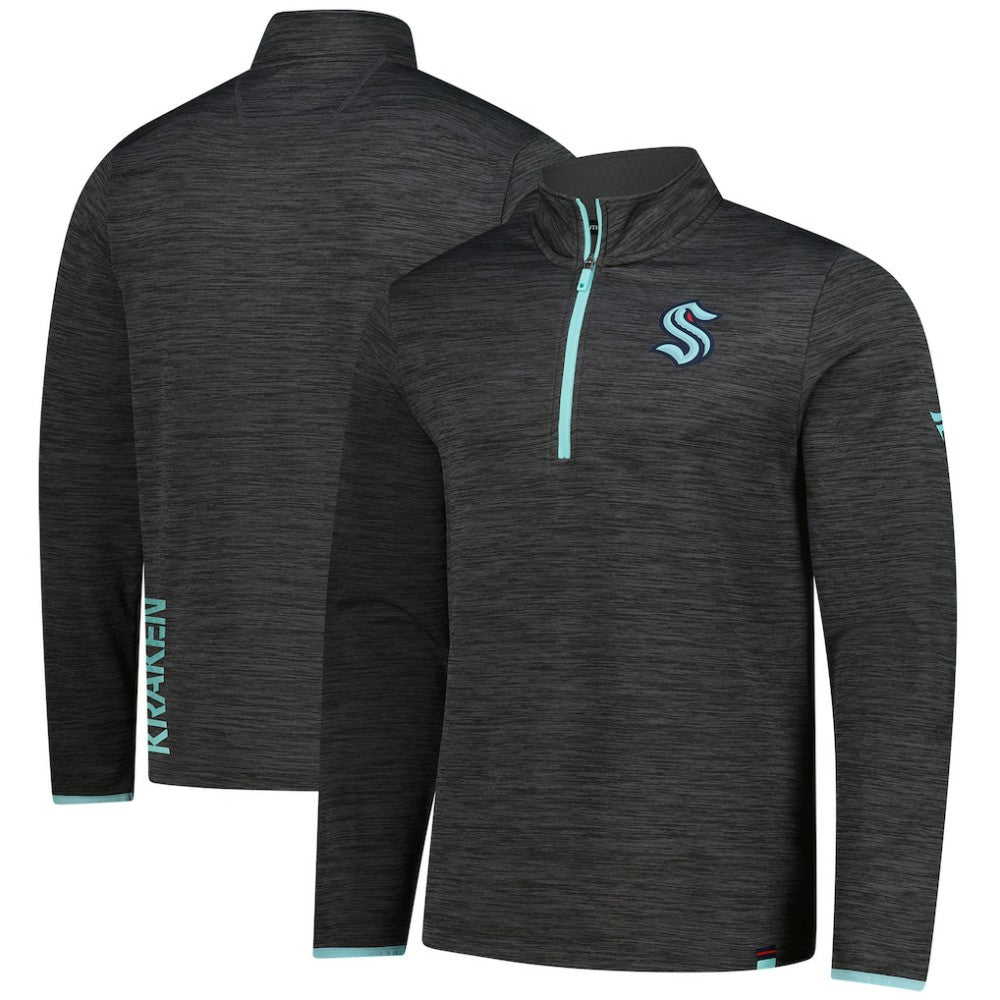 Seattle Kraken Fanatics Authentic Pro Lightweight Quarter-Zip Pullover - Heather Charcoal | US 202684845
