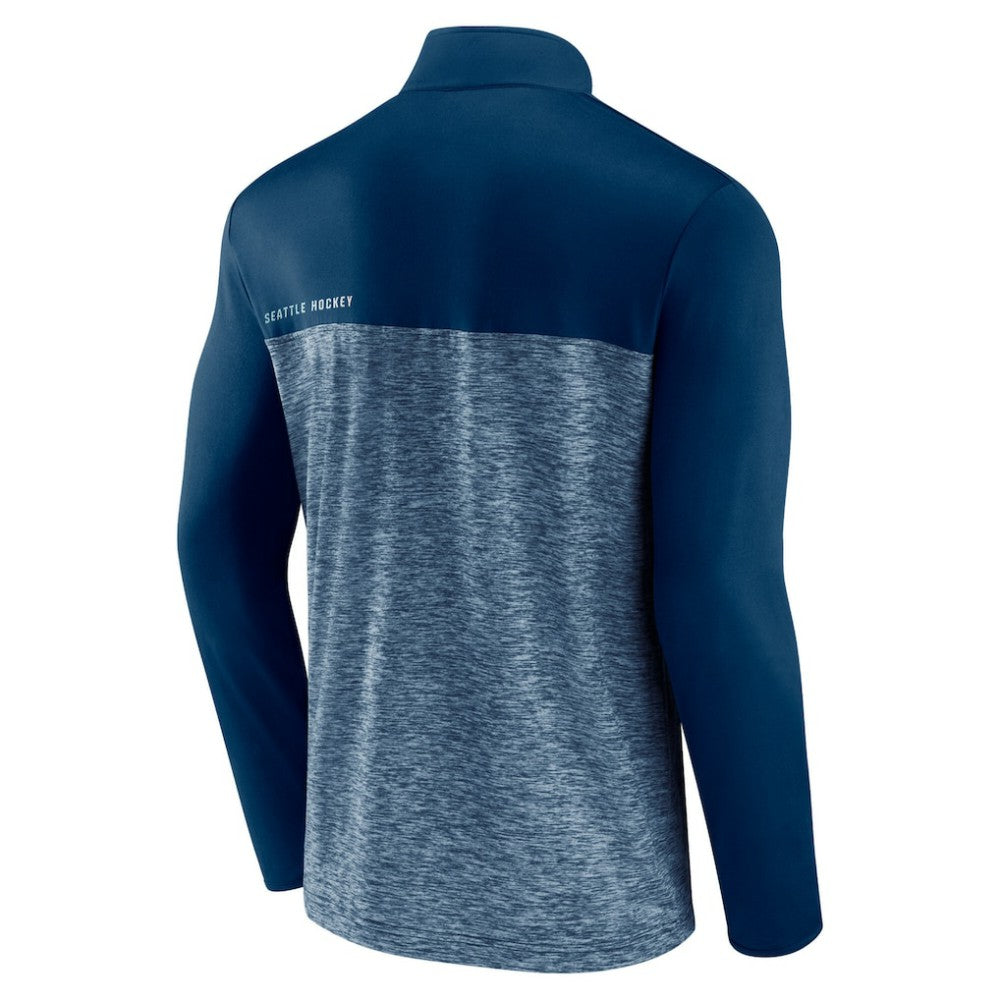 Seattle Kraken Fanatics Iconic Defender Quarter-Zip Jacket - Deep Sea Blue | US 202684944