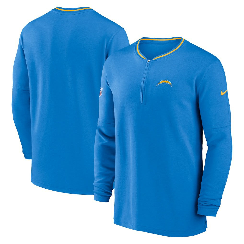 Los Angeles Chargers Coach Half-Zip Sweatshirt - Powder Blue Sweatshirts