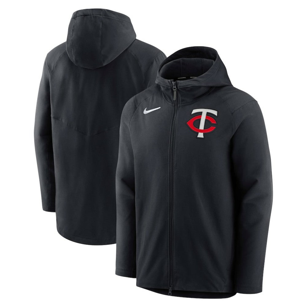 Minnesota Twins Nike Authentic Collection Player Therma Full-Zip Hoodie - Black Hoodies