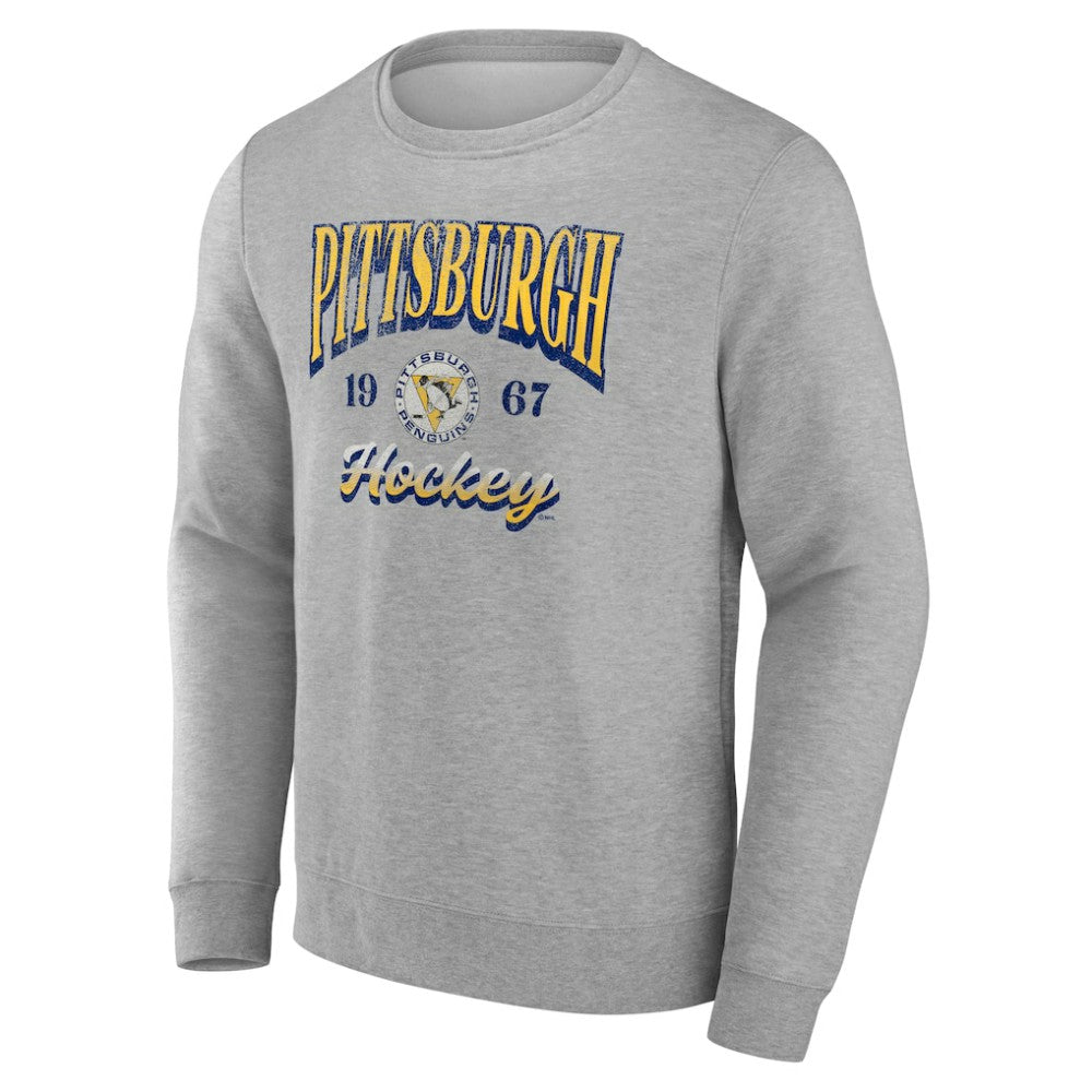 Fanatics Pittsburgh Penguins Gray Nimbus Fleece Pullover Sweatshirt | US 202685661