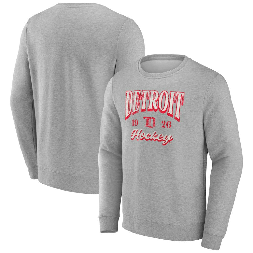 Fanatics Detroit Red Wings Gray Nimbus Fleece Pullover Sweatshirt | US 202685662