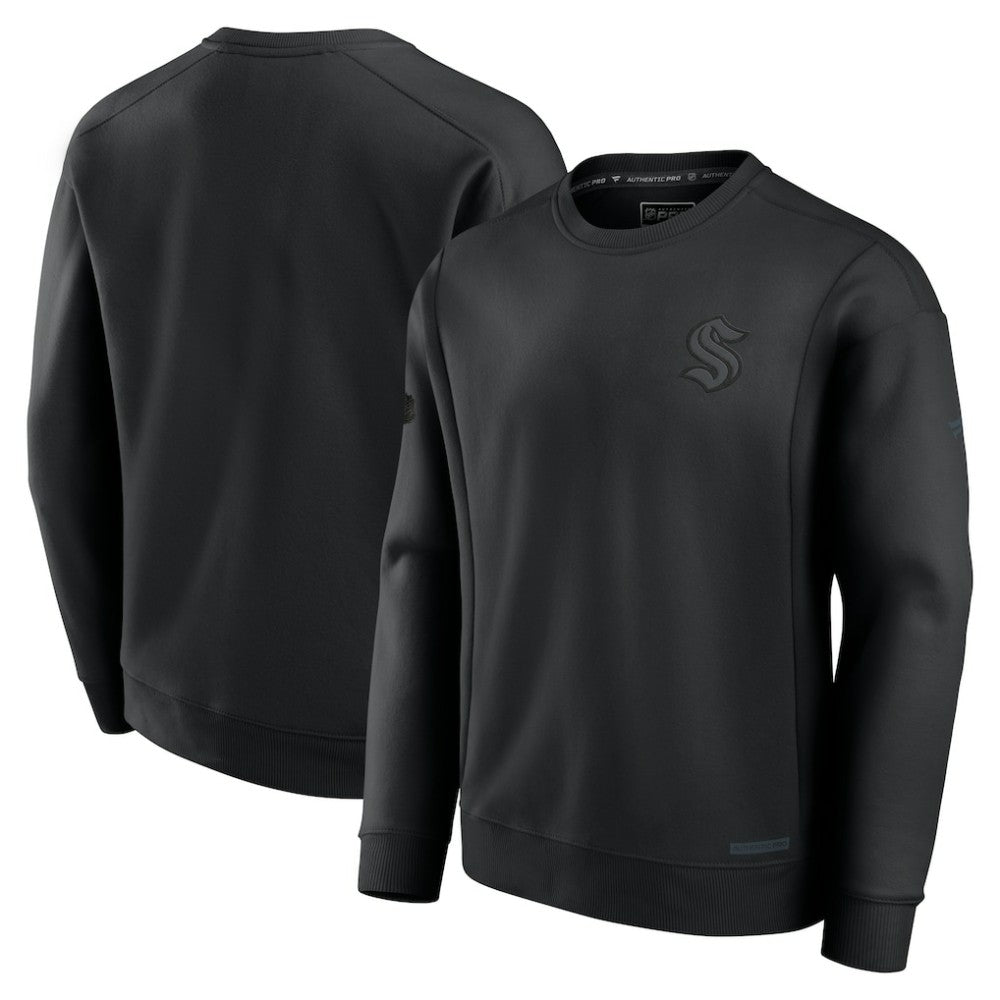 Seattle Kraken Fanatics Authentic Pro Road Fleece Sweatshirt - Black | US 202685665