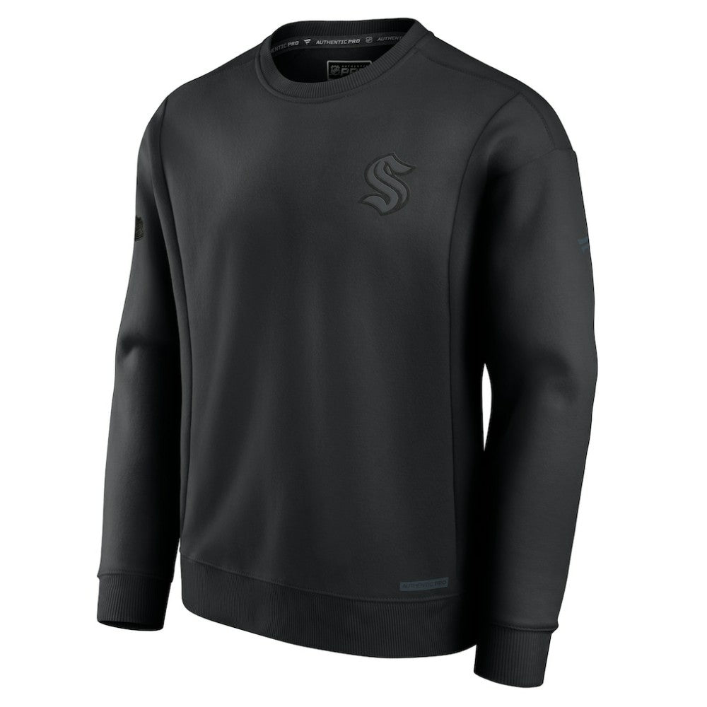 Seattle Kraken Fanatics Authentic Pro Road Fleece Sweatshirt - Black | US 202685665