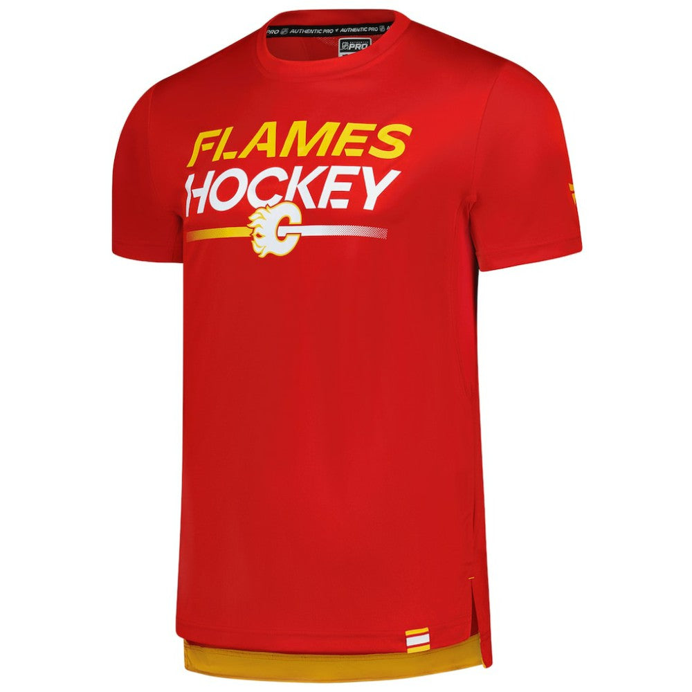Calgary Flames Fanatics Authentic Pro Tech T-Shirt - Red | US 202687628
