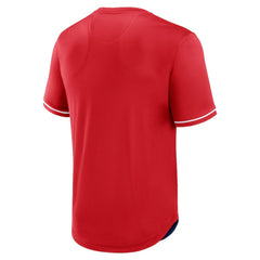 St. Louis Cardinals Fanatics Fantastic Finish V-Neck Fashion T-Shirt - Red T-shirts