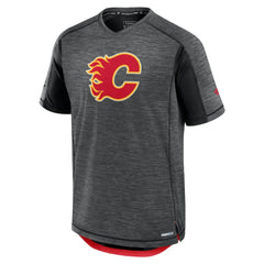 Calgary Flames Fanatics Authentic Pro Rink Performance T-Shirt - Heather Charcoal | US 202687825