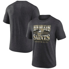 New Orleans Saints Extreme Tackle Tri-Blend T-Shirt - Heather Charcoal T-shirts