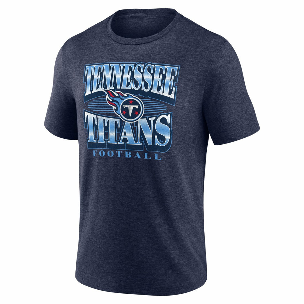 Tennessee Titans Extreme Tackle Tri-Blend T-Shirt - Heather Navy T-shirts