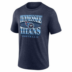 Tennessee Titans Extreme Tackle Tri-Blend T-Shirt - Heather Navy T-shirts