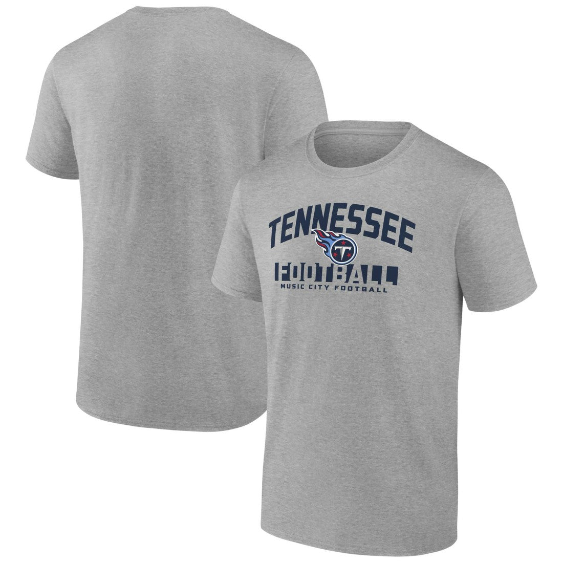 Tennessee Titans Screen Blocking T-Shirt - Heather Gray T-shirts