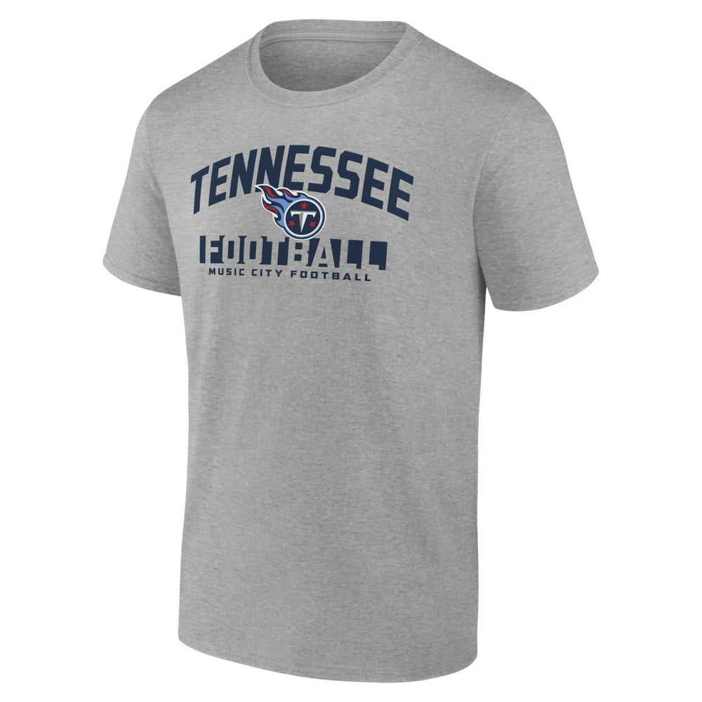 Tennessee Titans Screen Blocking T-Shirt - Heather Gray T-shirts