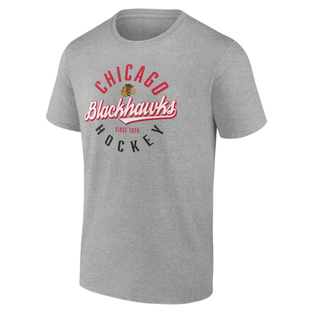 Chicago Blackhawks Fanatics Emblem T-Shirt - Gray | US 202688329