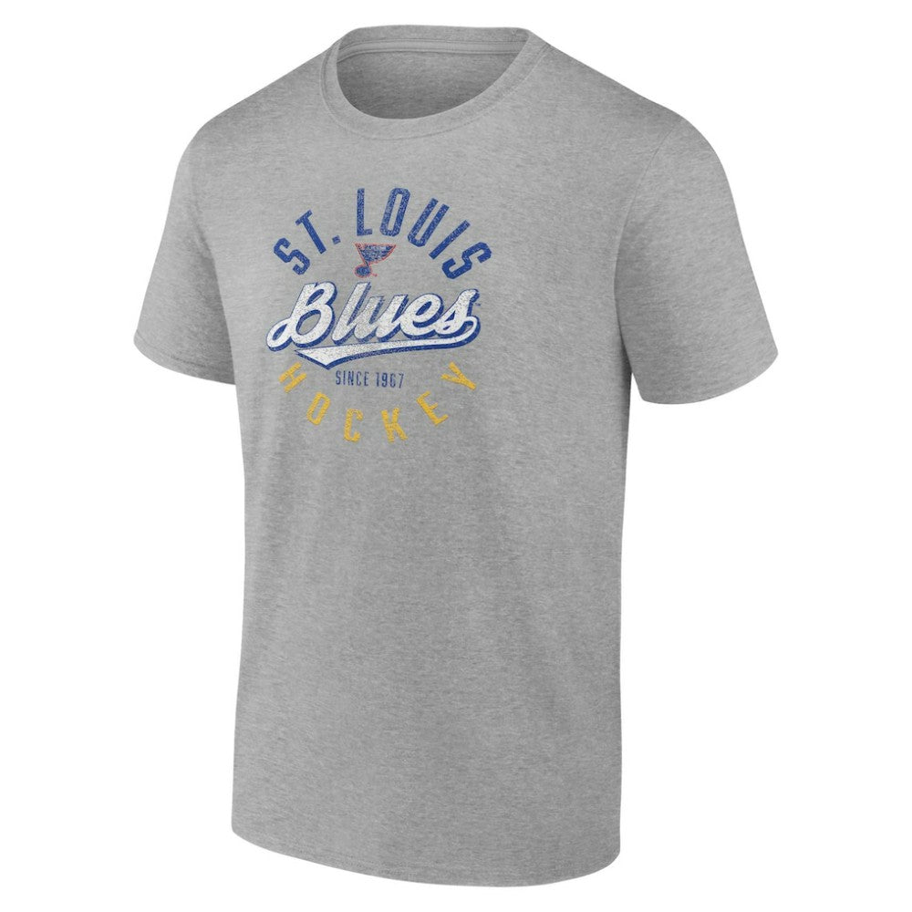 St. Louis Blues Fanatics Emblem T-Shirt - Gray | US 202688332