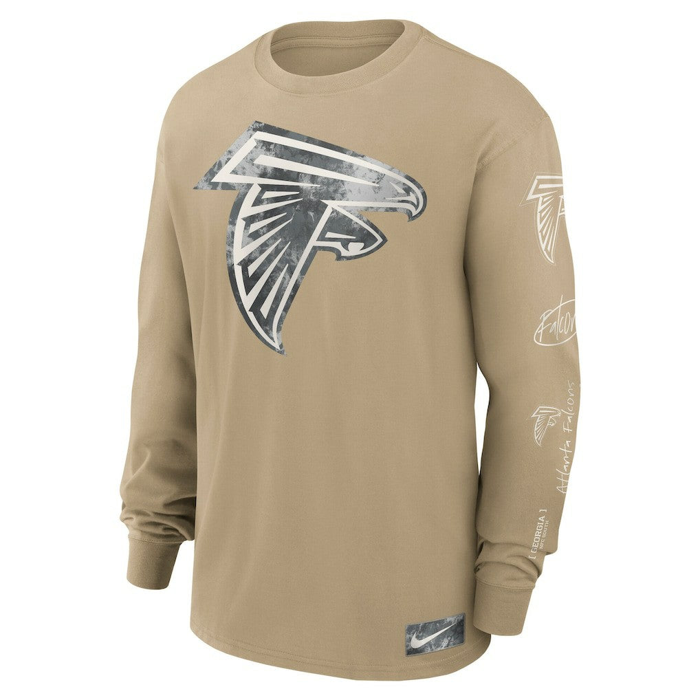 Atlanta Falcons Essential Statement Max90 Long Sleeve T-Shirt - Tan T-shirts