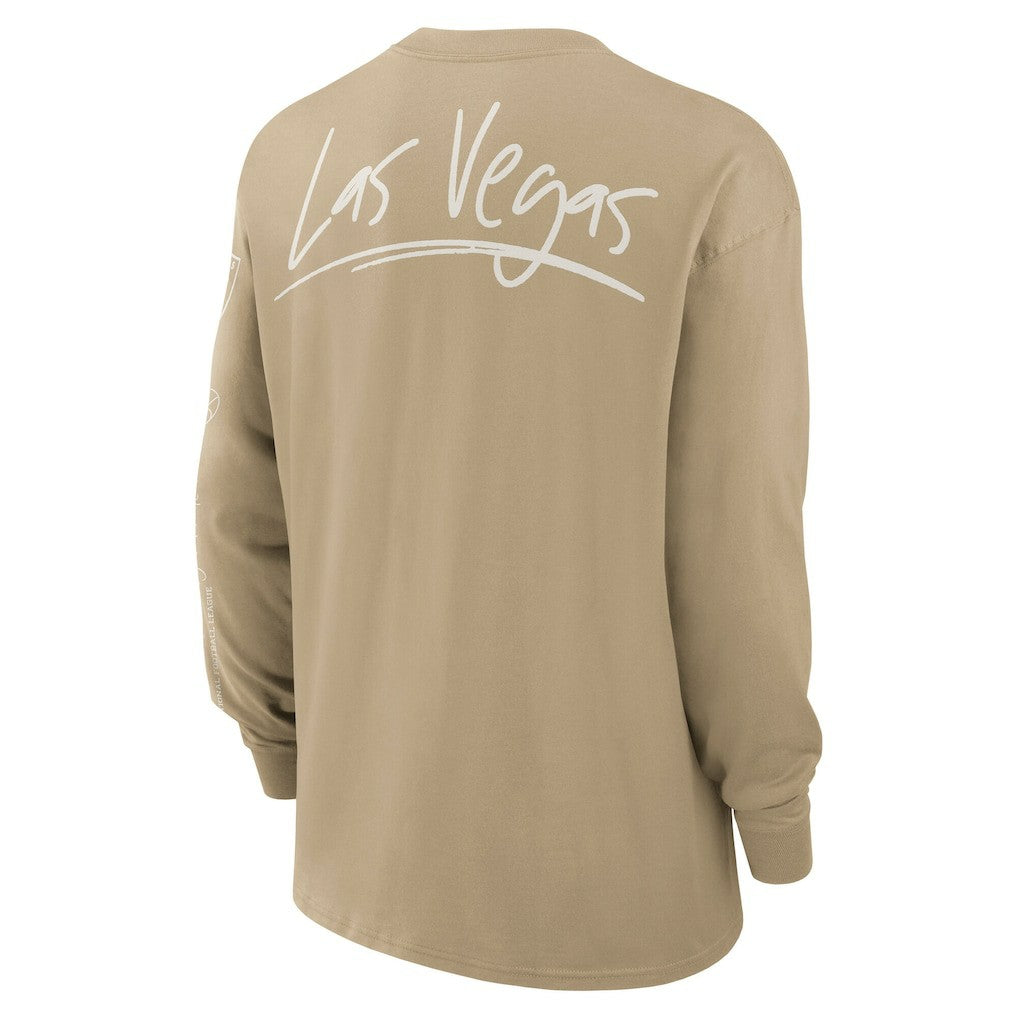 Las Vegas Raiders Essential Statement Max90 Long Sleeve T-Shirt - Tan T-shirts