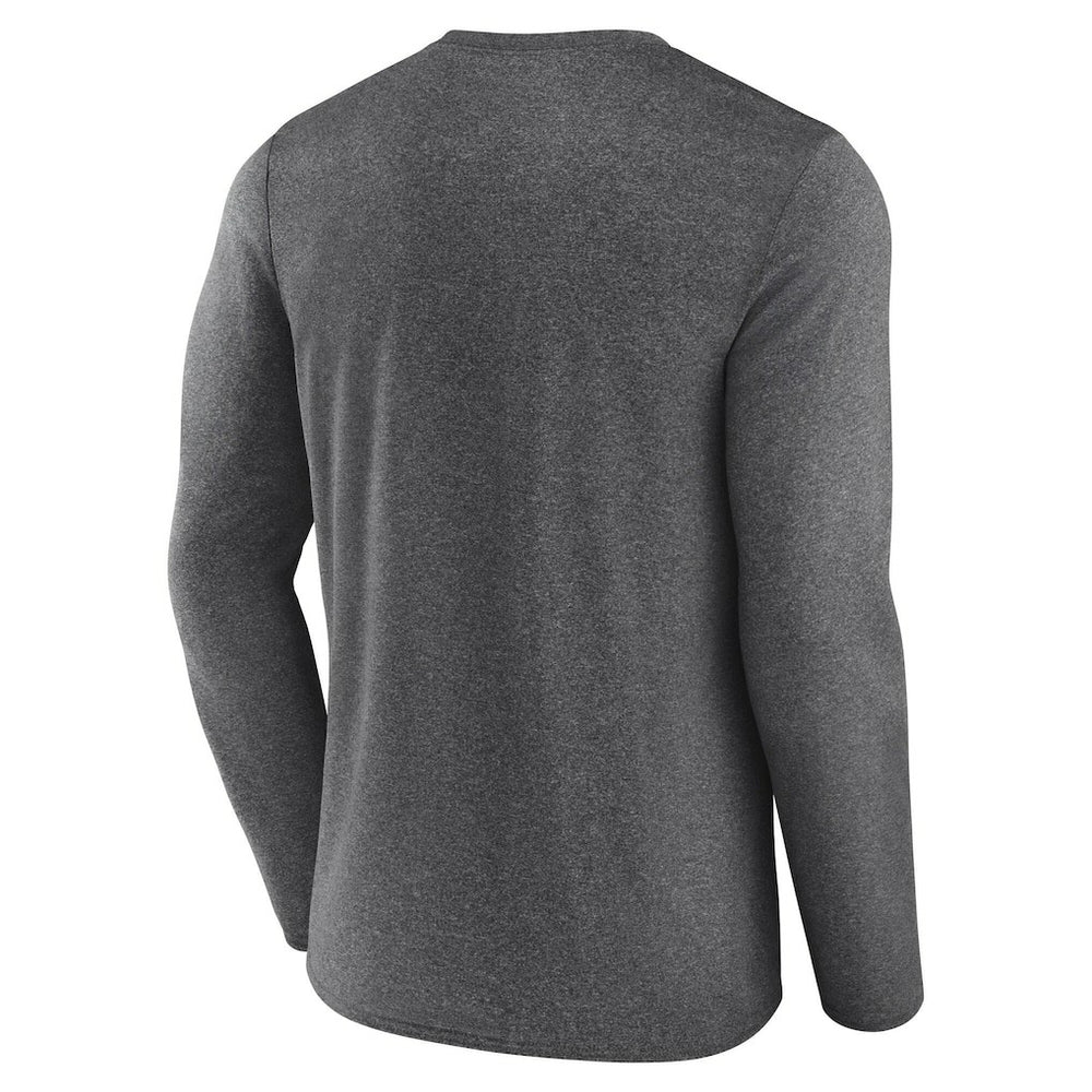 Las Vegas Raiders Fundamentals Long Sleeve T-Shirt - Heather Charcoal T-shirts